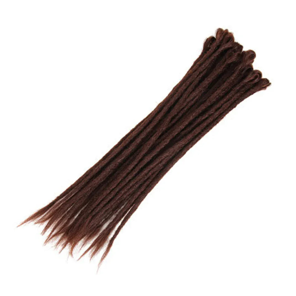 10 Strands 20inch Synthetic Dreadlocks Hair Extensions Soft Handmade Crochet Hair Transplant Blonde Braid Hairs For Women Girl