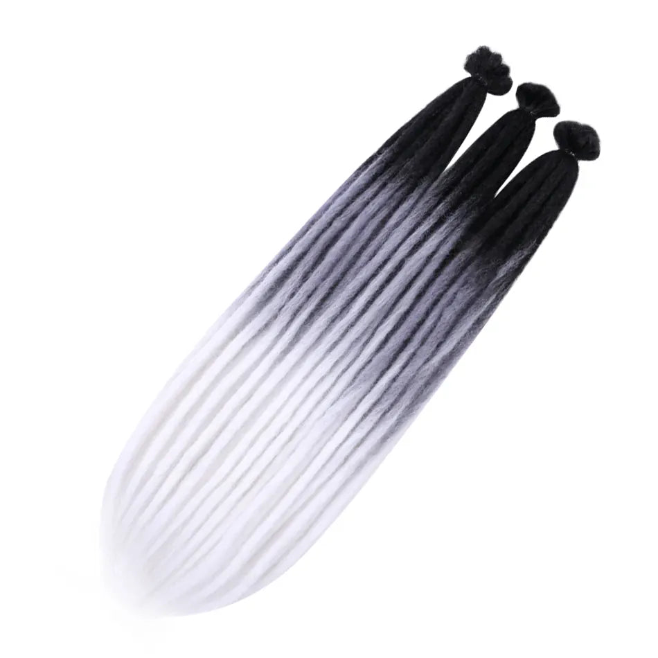 10 Strands 20inch Synthetic Dreadlocks Hair Extensions Soft Handmade Crochet Hair Transplant Blonde Braid Hairs For Women Girl