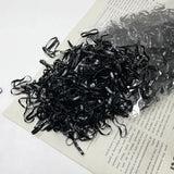 100-1000Pcs Black Disposable Rubber Band Elastic Hair Bands Girls Headband Children Ponytail Holder Bands Kids Hair Accessories