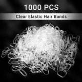 1000pcs Girls Colorful Elastic Hair Bands - Disposable Rubber Gum Ponytail Holders Fashion Hair Accessories