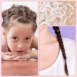 1000pcs Girls Colorful Elastic Hair Bands - Disposable Rubber Gum Ponytail Holders Fashion Hair Accessories