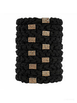 10Pcs Braided Rhinestone Hair Ties, Cute Elastic Hair Accessories for Women Hair Stuff Ponytail Holders