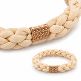 10Pcs Braided Rhinestone Hair Ties, Cute Elastic Hair Accessories for Women Hair Stuff Ponytail Holders
