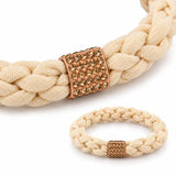 10Pcs Braided Rhinestone Hair Ties, Cute Elastic Hair Accessories for Women Hair Stuff Ponytail Holders