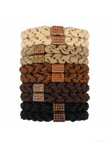 10Pcs Braided Rhinestone Hair Ties, Cute Elastic Hair Accessories for Women Hair Stuff Ponytail Holders