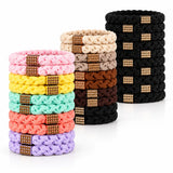 10Pcs Braided Rhinestone Hair Ties, Cute Elastic Hair Accessories for Women Hair Stuff Ponytail Holders