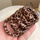 10pcs Fashion Leopard Print Elastic Rubber Hair Bands Hair Rope for Women Party Hair Accessories