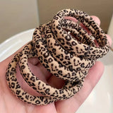 10pcs Fashion Leopard Print Elastic Rubber Hair Bands Hair Rope for Women Party Hair Accessories