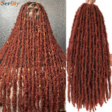 12'14'18'24'Butterfly Faux Locs Crochet Hair Twisted Boho Locs Braiding Hair Distressed Meche Soft Butterfly Locks Crochet Braid