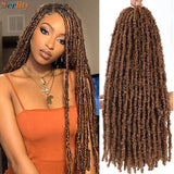 12'14'18'24'Butterfly Faux Locs Crochet Hair Twisted Boho Locs Braiding Hair Distressed Meche Soft Butterfly Locks Crochet Braid