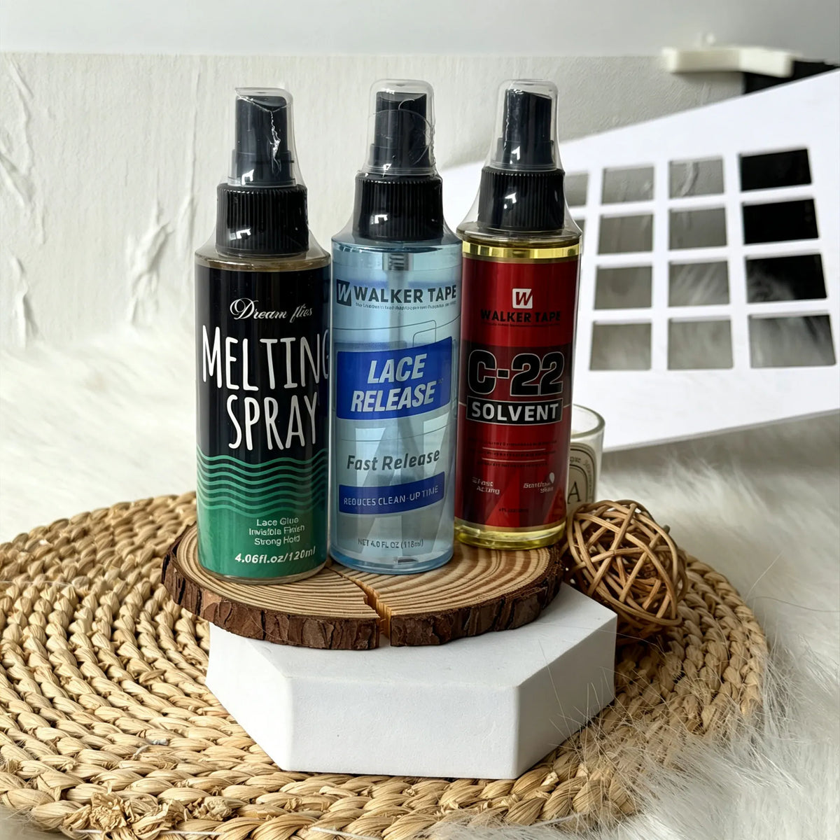 120Ml Lace Melting Spray Seamless Finish Glue Spray Wig Melting Spray & Hair Adhesive For Lace Wigs Strong Invisible Lace Glue