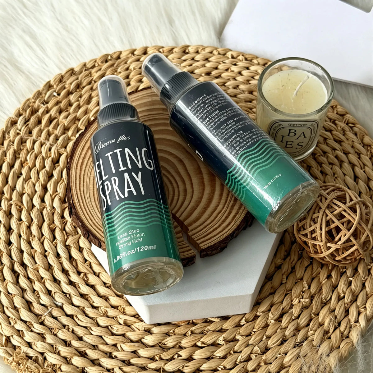 120Ml Lace Melting Spray Seamless Finish Glue Spray Wig Melting Spray & Hair Adhesive For Lace Wigs Strong Invisible Lace Glue