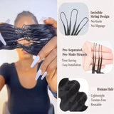 12A 30 Inch Crochet Human Hair Body Wave Knotless Pre-Separated Crochet Virgin Feather Afro Hair Extensions Human Hair For Women