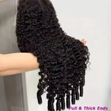 12A Burmese Curly Human Hair Wigs Brazilian 250% Density 13x6 HD Transparent Lace Frontal Wig For Women Water Wave Lace Front Wigs With Spiral End