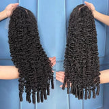 12A Burmese Curly Human Hair Wigs Brazilian 250% Density 13x6 HD Transparent Lace Frontal Wig For Women Water Wave Lace Front Wigs With Spiral End