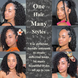 12A Deep Wave Invisible Knot PreSeparated Crochet Human Hair Extensions Natural Curly Water Wave Feather Hair For Boho Braid
