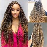 12A Grade Brazilian Virgin Bulk Human Hair Extensions Natural Color Deep Wave Curly Texture 18 to 26 Inch 2 Bundles 110g Pack Premium Hair for Knotless Boho Braids