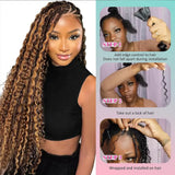 12A Grade Brazilian Virgin Bulk Human Hair Extensions Natural Color Deep Wave Curly Texture 18 to 26 Inch 2 Bundles 110g Pack Premium Hair for Knotless Boho Braids