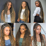 12A Grade Brazilian Virgin Bulk Human Hair Extensions Natural Color Deep Wave Curly Texture 18 to 26 Inch 2 Bundles 110g Pack Premium Hair for Knotless Boho Braids