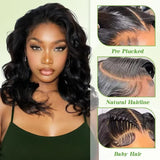 12ABody Wave Bob Wig Human Hair 13x4 Lace Front Wig 200% Density Transparent 5X5 Lace Frontal Brazilian Virgin Bob Wig For Women