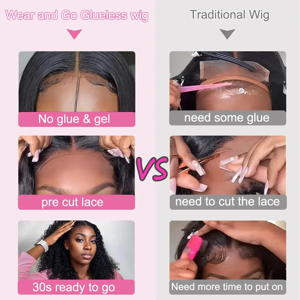 12AShort Curly Bob Lace Front Human Hair Wigs Lace Frontal Wig Closure Wig Brazilian Deep Wave Wig For Black Women
