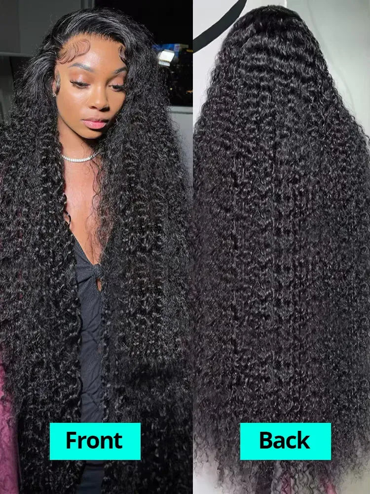 13x4/13x6 Full Frontal HD Transparent Lace Long Deep Wave Brazilian Remy Human Hair Pre Plucked Wigs 200 Density