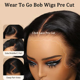 13x4 Burmese Curly Deep Wave Curly Human Hair Wig Glueless Wet and Wavy Lace Front Human Hair Wigs For Woman on Clearance Sale
