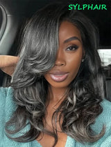 13x4 Gray Body Wave Lace Front Human Hair Wigs For Women Brazilian Glueless Remy Grey Colored Transparent Lace Frontal Wig