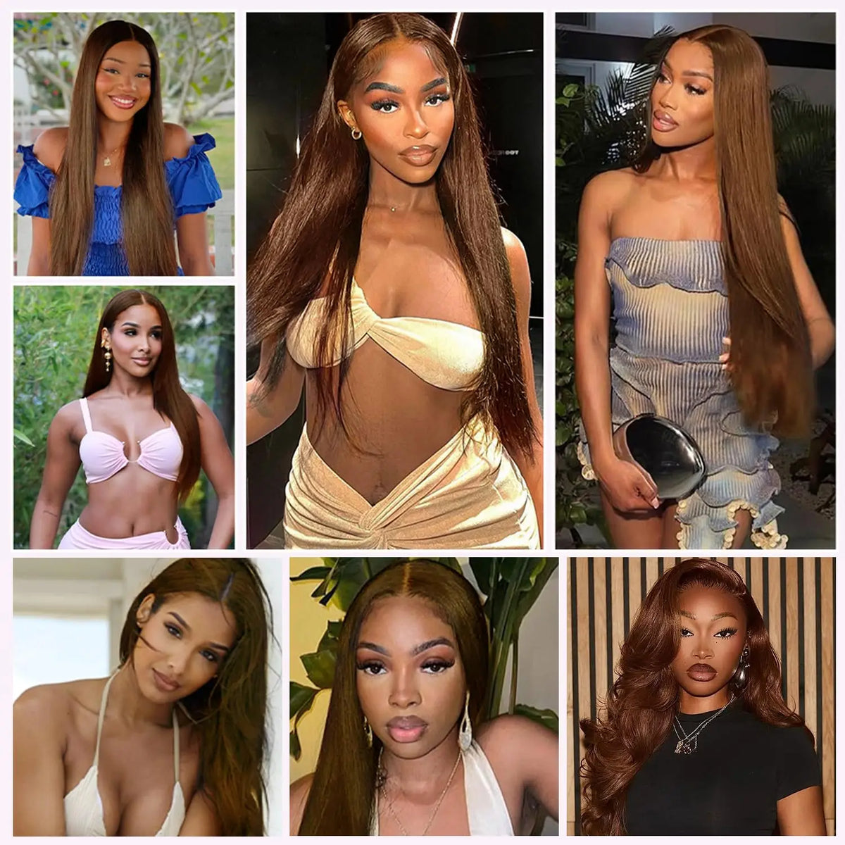 13X4 Lace Front Human Hair Wig 4# Chocolate Brown Straight Wig Pre-Plucked Baby Hair Natural Hairline Beginner Friendly 13X6 HD Lace Front Wig for Women