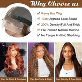 13X4 Lace Front Human Hair Wig 4# Chocolate Brown Straight Wig Pre-Plucked Baby Hair Natural Hairline Beginner Friendly 13X6 HD Lace Front Wig for Women