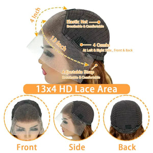 13x4 Lace Frontal Human Hair Wig 40 Inch HD Loose Deep Wave Brazilian Curly Water Wavy 13x6 Lace Front Wigs for Women 250% Density