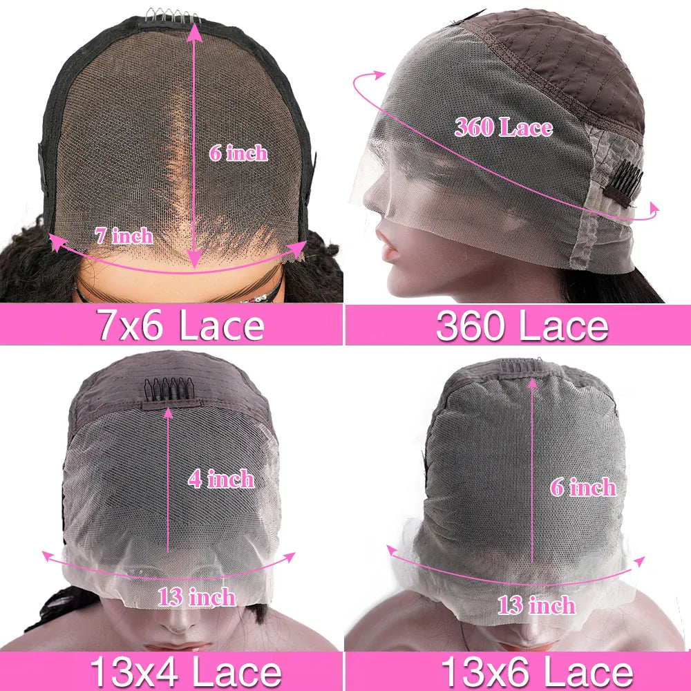 13x6 13x4 Lace Front Wigs Human Hair 36 Inch 7x6 HD Transparent Lace Frontal Wigs 220% Density Brazilian Virgin Straight Human Hair Wigs For Women Pre Plucked With Baby Hair Natural Color