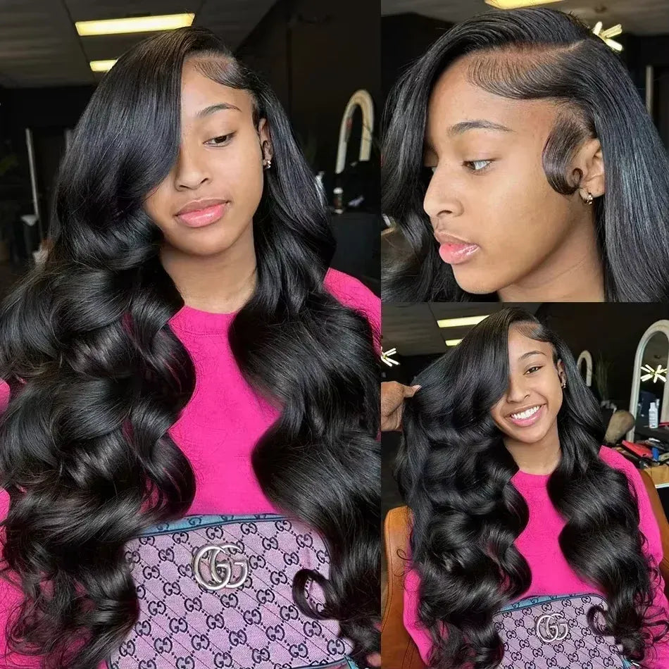Body wave HD lace front wig for women, Vietnamese virgin human hair, pre-plucked 30–40 inch style