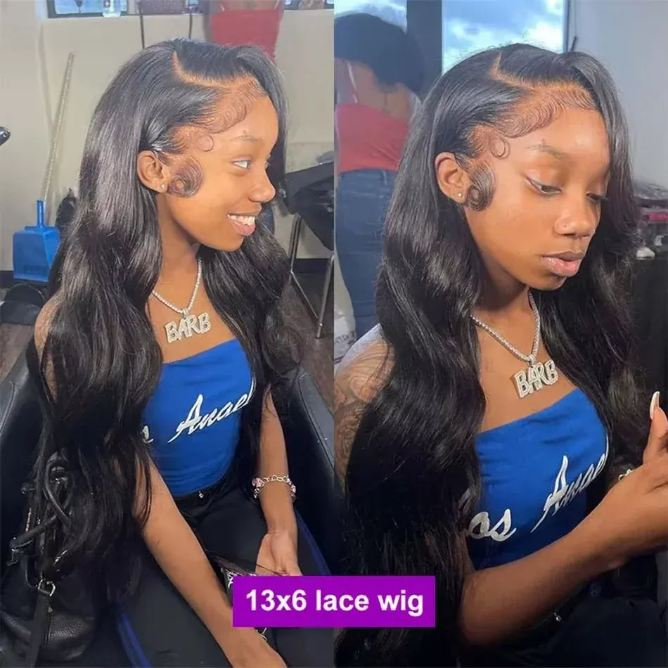 Body wave HD lace front wig for women with Vietnamese virgin human hair, pre-plucked 13x6 lace frontal wig