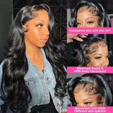 13x6 Body Wave Lace Frontal Wig 30 inch Pre Plucked Brazilian Glueless Wigs For Women 13x4 4x4 Hd Lace Frontal Human Hair Wigs