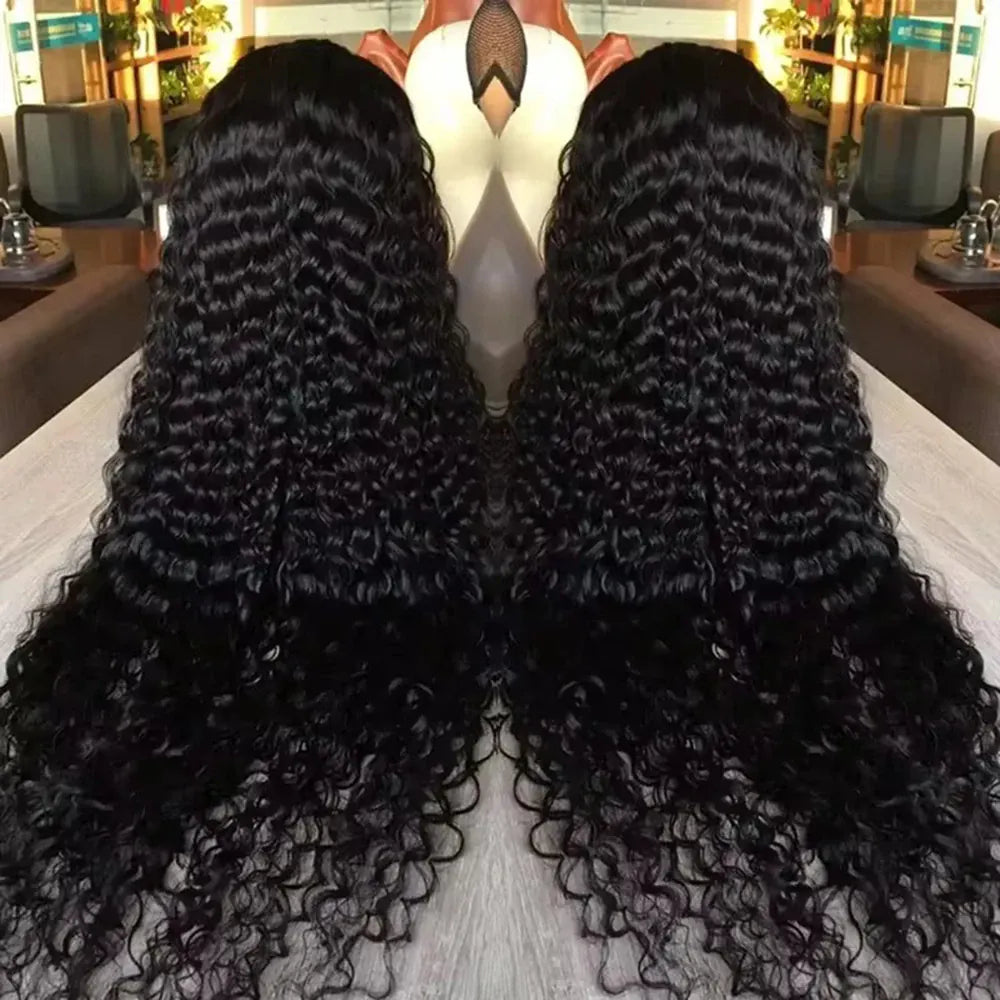13x6 Deep Wave Hd Lace Frontal Wigs Human Hair Curly Wigs Water Wave 13x4 Lace Front Wig For Black Women Wig 200 Density 36 Inch