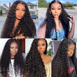 13x6 Deep Wave Hd Lace Frontal Wigs Human Hair Curly Wigs Water Wave 13x4 Lace Front Wig For Black Women Wig 200 Density 36 Inch