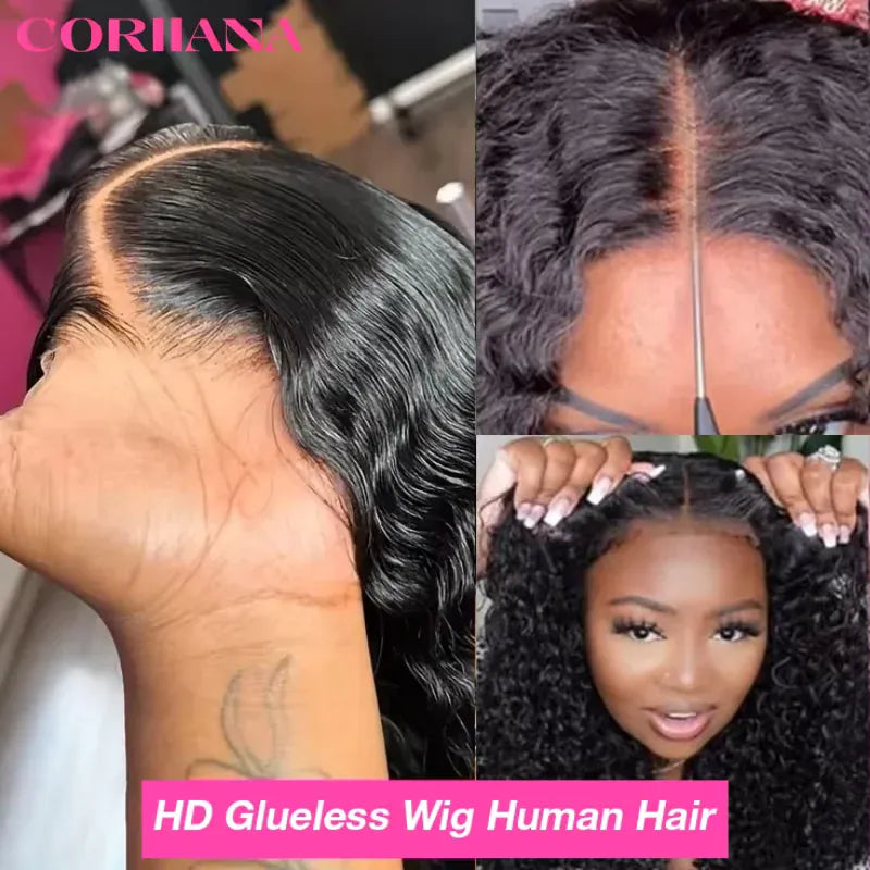 13x6 Hd Glueless Wear And Go Water Wave Wig Human Hair For Women 7x5 Frontal Curly Lace Front Wigs On Clearance Sale 250 Density