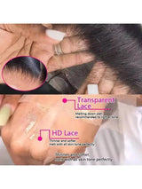 13×6 HD Lace Frontal Wig Straight 38 Inch Brazilian Human Hair 13×4 Pre Plucked Transparent Lace Front Wig 250 Density Black Wig