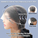 13×6 HD Lace Straight Human Hair Wig Natural Color Pre Plucked Natural Hairline Remy Hair Glueless Wig For Women