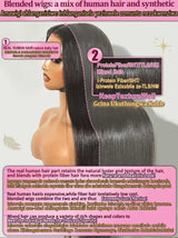 13×6 HD Lace Straight Human Hair Wig Natural Color Pre Plucked Natural Hairline Remy Hair Glueless Wig For Women