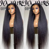 13X6 Kinky Straight Glueless Human Hair Wigs For Women 250% Density 13x4 Lace Frontal Wig Pre Cut Lace Human Hair Wig Natural