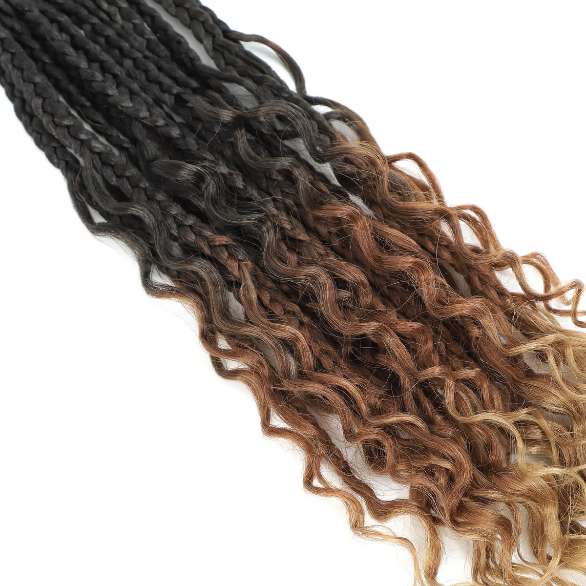 14 Inch Goddess Box Braids Crochet Hair for Black Women 3 Packs Crochet Box Braids Pre-looped Boho Box Braids Crochet Braids Synthetic Braiding Hair Extension 1B/30/27