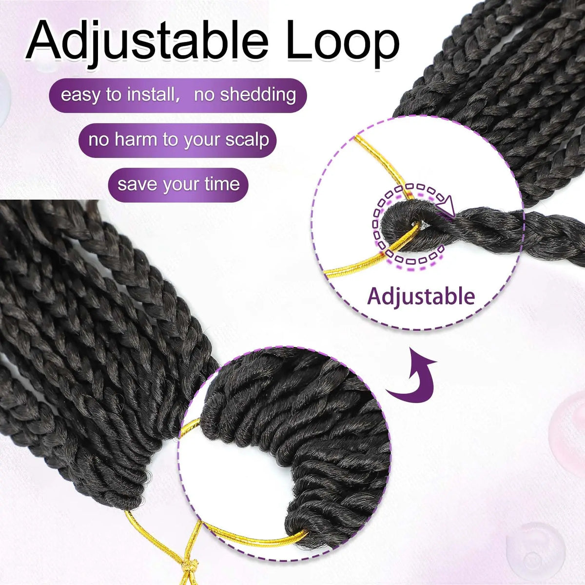 14 Inch Goddess Box Braids Crochet Hair for Black Women 3 Packs Crochet Box Braids Pre-looped Boho Box Braids Crochet Braids Synthetic Braiding Hair Extension 1B/30/27