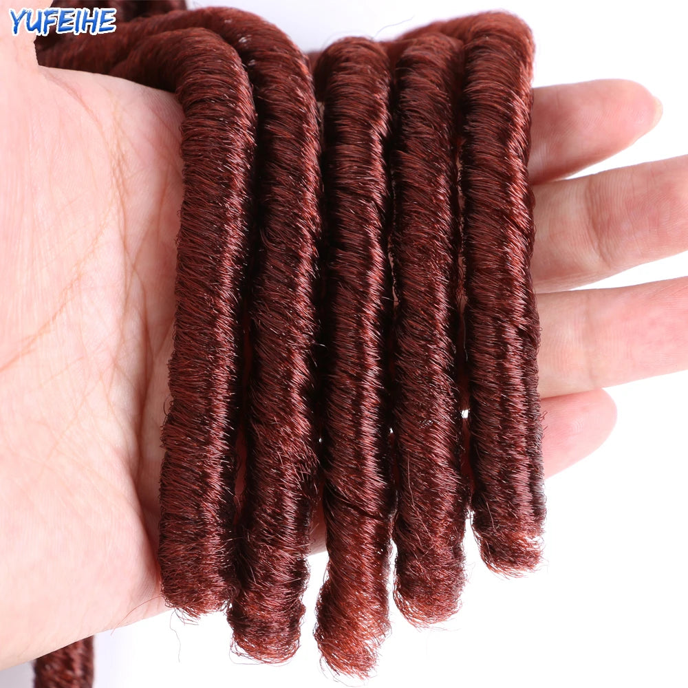 14inch 70g/Pack Faux Locs Synthetic Braiding Hair Extensions Afro Hairstyles Soft Dreadlock Brown Black Bug Crochet Braids