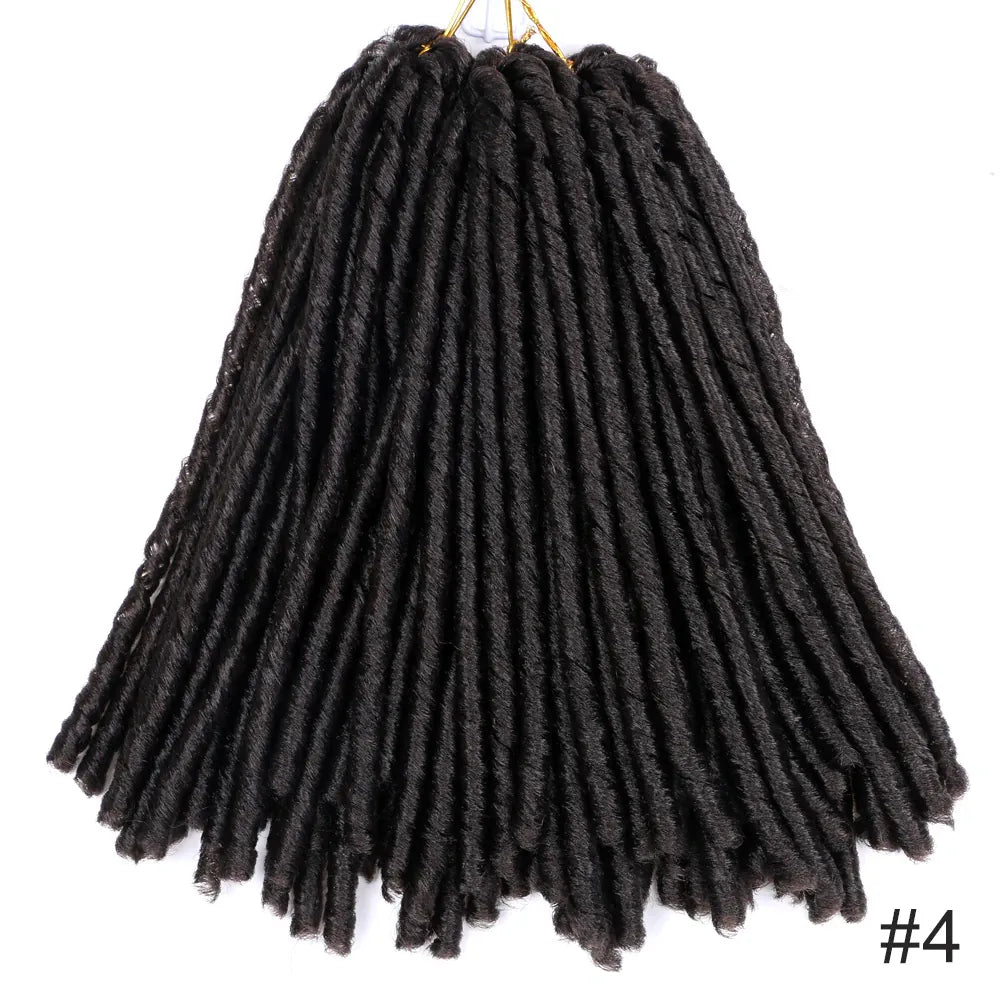 14inch 70g/Pack Faux Locs Synthetic Braiding Hair Extensions Afro Hairstyles Soft Dreadlock Brown Black Bug Crochet Braids