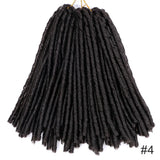 14inch 70g/Pack Faux Locs Synthetic Braiding Hair Extensions Afro Hairstyles Soft Dreadlock Brown Black Bug Crochet Braids
