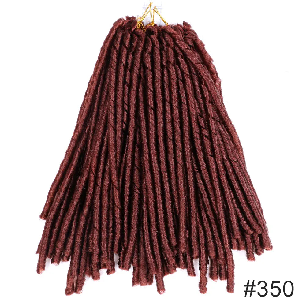 14inch 70g/Pack Faux Locs Synthetic Braiding Hair Extensions Afro Hairstyles Soft Dreadlock Brown Black Bug Crochet Braids
