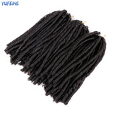 14inch 70g/Pack Faux Locs Synthetic Braiding Hair Extensions Afro Hairstyles Soft Dreadlock Brown Black Bug Crochet Braids