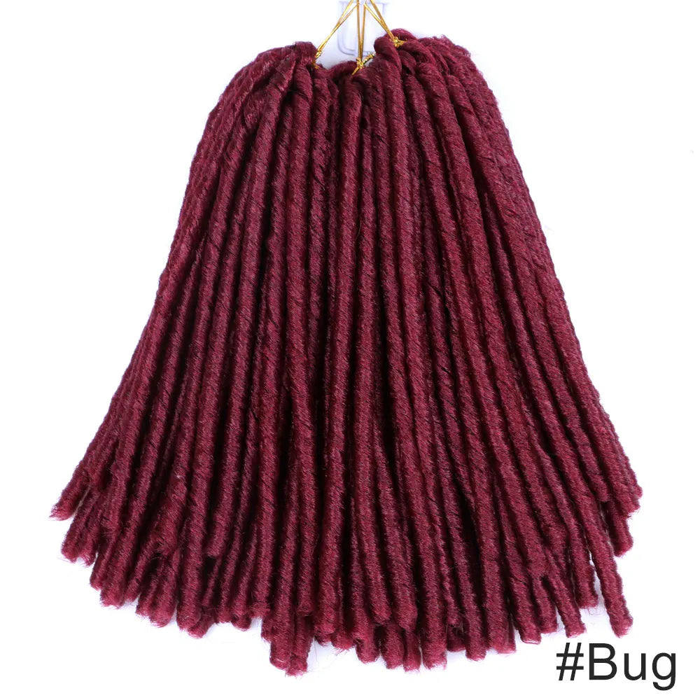 14inch 70g/Pack Faux Locs Synthetic Braiding Hair Extensions Afro Hairstyles Soft Dreadlock Brown Black Bug Crochet Braids